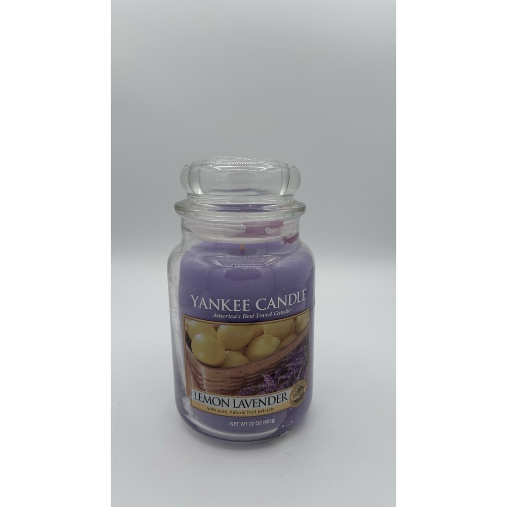 Yankee Candle LEMON LAVENDER 22 oz Original Large Single Wick Jar Candle NEW!